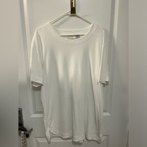 2X white cotton tee